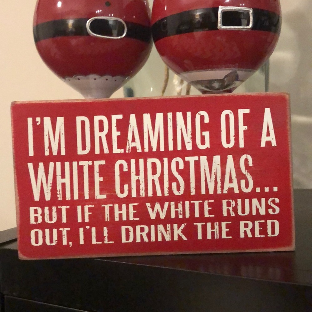Christmas wine wood decor